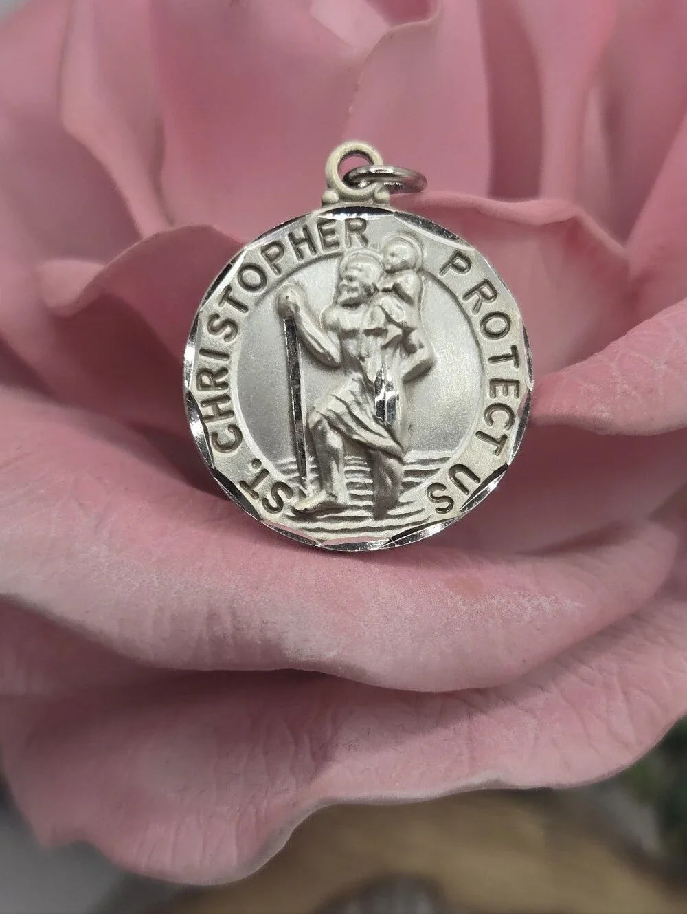 St. Christopher Sterling Silver Medal Pendant